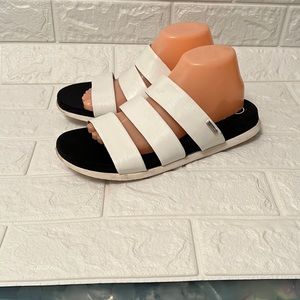 Calvin Klein Women's dalana  Logo Slide Sandals - White - Size 11